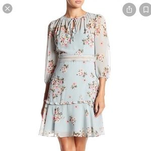 Donna Morgan chiffon ruffle dress